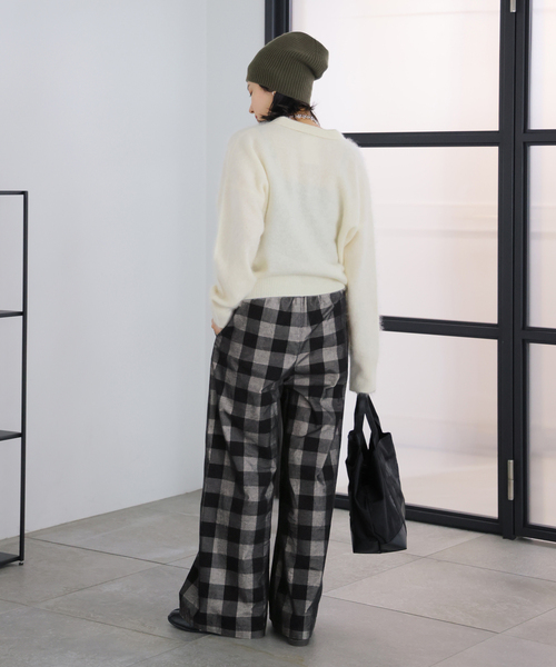 JOURNAL STANDARD（ジャーナルスタンダード）の「チェックコールパンツ（その他パンツ・レディース・チョコ/ブラック系その他・FREE）」の8枚目の写真