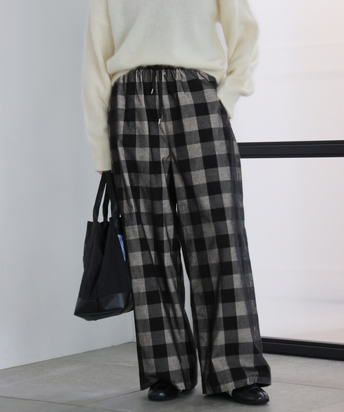 JOURNAL STANDARD（ジャーナルスタンダード）の「チェックコールパンツ（その他パンツ・レディース・チョコ/ブラック系その他・FREE）」の9枚目の写真
