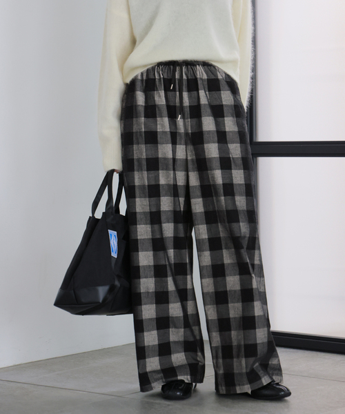 JOURNAL STANDARD（ジャーナルスタンダード）の「チェックコールパンツ（その他パンツ・レディース・チョコ/ブラック系その他・FREE）」の10枚目の写真
