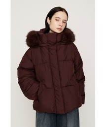【AW PRE ORDER 第2弾】FUR HOODIE PUFFER JK ファーフーディーパファージャケット 秋服 冬服 ファー/フード取り外し可能◎ スタンドネック ハイネック