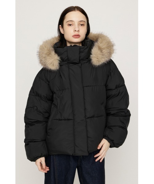 SLY(スライ)の「【AW PRE ORDER 第2弾】FUR HOODIE PUFFER JK ファーフーディーパファージャケット 秋服 冬服 ファー/フード取り外し可能◎ スタンドネック ハイネック(ブルゾン・レディース・ブラック/ブラウン/カーキ/アイボリー・FREE)」の7枚目の写真