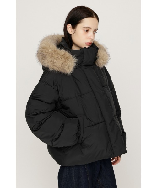 SLY(スライ)の「【AW PRE ORDER 第2弾】FUR HOODIE PUFFER JK ファーフーディーパファージャケット 秋服 冬服 ファー/フード取り外し可能◎ スタンドネック ハイネック(ブルゾン・レディース・ブラック/ブラウン/カーキ/アイボリー・FREE)」の8枚目の写真