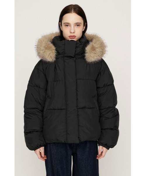 SLY(スライ)の「【AW PRE ORDER 第2弾】FUR HOODIE PUFFER JK ファーフーディーパファージャケット 秋服 冬服 ファー/フード取り外し可能◎ スタンドネック ハイネック(ブルゾン・レディース・ブラック/ブラウン/カーキ/アイボリー・FREE)」の11枚目の写真