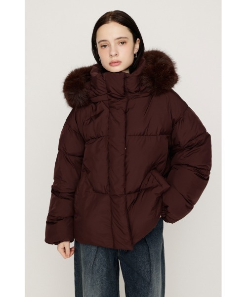 SLY(スライ)の「【AW PRE ORDER 第2弾】FUR HOODIE PUFFER JK ファーフーディーパファージャケット 秋服 冬服 ファー/フード取り外し可能◎ スタンドネック ハイネック(ブルゾン・レディース・ブラック/ブラウン/カーキ/アイボリー・FREE)」の16枚目の写真