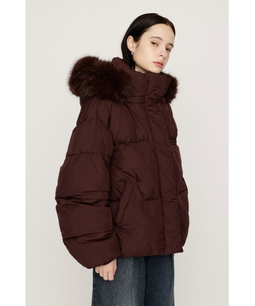 SLY(スライ)の「【AW PRE ORDER 第2弾】FUR HOODIE PUFFER JK ファーフーディーパファージャケット 秋服 冬服 ファー/フード取り外し可能◎ スタンドネック ハイネック(ブルゾン・レディース・ブラック/ブラウン/カーキ/アイボリー・FREE)」の18枚目の写真