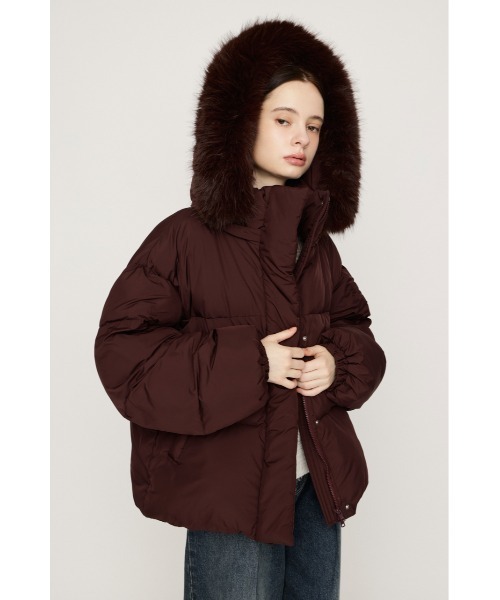 SLY(スライ)の「【AW PRE ORDER 第2弾】FUR HOODIE PUFFER JK ファーフーディーパファージャケット 秋服 冬服 ファー/フード取り外し可能◎ スタンドネック ハイネック(ブルゾン・レディース・ブラック/ブラウン/カーキ/アイボリー・FREE)」の19枚目の写真