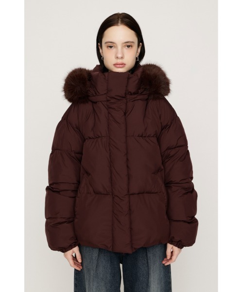 SLY(スライ)の「【AW PRE ORDER 第2弾】FUR HOODIE PUFFER JK ファーフーディーパファージャケット 秋服 冬服 ファー/フード取り外し可能◎ スタンドネック ハイネック(ブルゾン・レディース・ブラック/ブラウン/カーキ/アイボリー・FREE)」の22枚目の写真