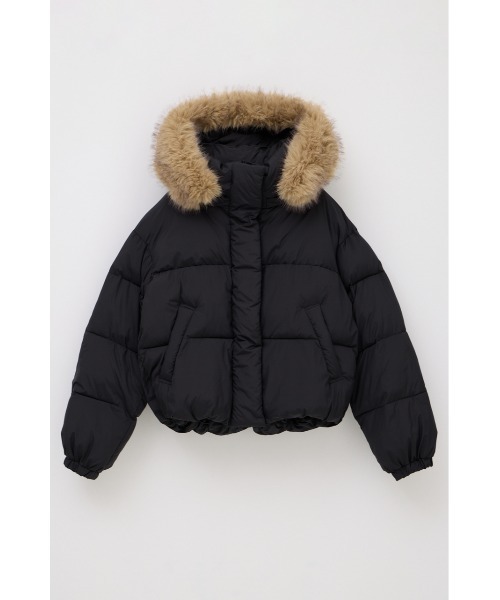 SLY(スライ)の「【AW PRE ORDER 第2弾】FUR HOODIE PUFFER JK ファーフーディーパファージャケット 秋服 冬服 ファー/フード取り外し可能◎ スタンドネック ハイネック(ブルゾン・レディース・ブラック/ブラウン/カーキ/アイボリー・FREE)」の12枚目の写真