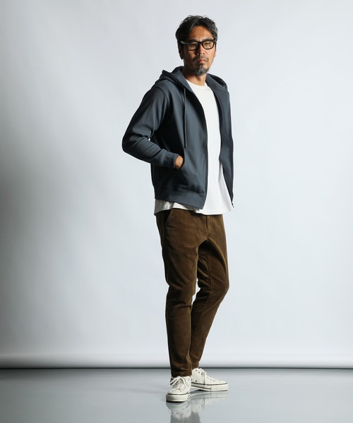 The DUFFER of ST.GEORGE(ザダファーオブセントジョージ)の「「AIR FLEX」MINI WAFFLE ZIP PARKA:機能素材 「エアフレックス」ミニワッフル ジップパーカー(パーカー・メンズ・ホワイト/ブラック/ブルーグレー・X-LARGE/LARGE/MEDIUM/SMALL)」の9枚目の写真