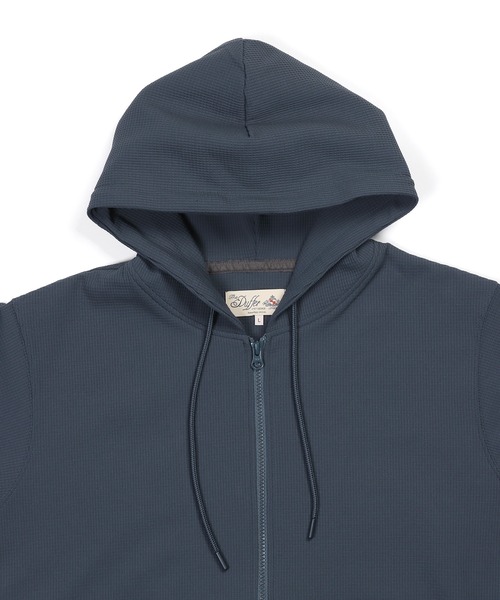 The DUFFER of ST.GEORGE(ザダファーオブセントジョージ)の「「AIR FLEX」MINI WAFFLE ZIP PARKA:機能素材 「エアフレックス」ミニワッフル ジップパーカー(パーカー・メンズ・ホワイト/ブラック/ブルーグレー・X-LARGE/LARGE/MEDIUM/SMALL)」の17枚目の写真