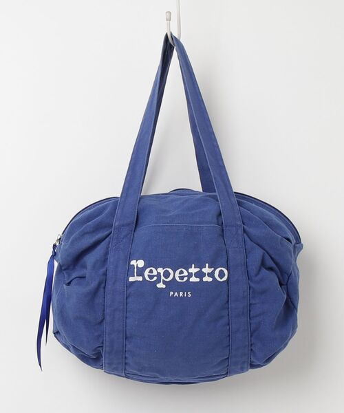 repetto レペット コットンバッグ 大容量 新品未使用 ブルー ブランド古着】ワンポイントトートバッグ（トートバッグ）｜Repetto
