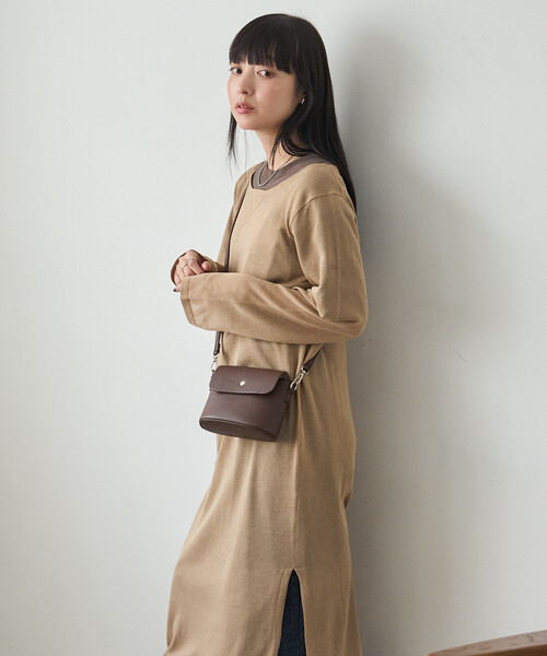 FREAK'S STORE(フリークスストア)の「シアーニットワンピース/シアーワンピ(ワンピース・レディース・ベージュ/チャコールグレー/グレー・フリ-)」の16枚目の写真