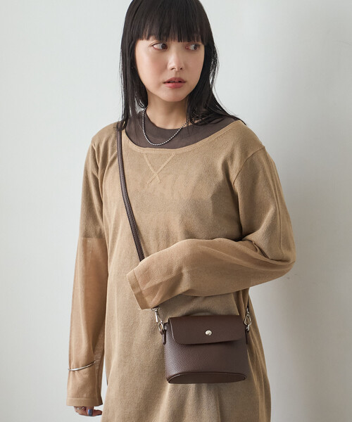 FREAK'S STORE(フリークスストア)の「シアーニットワンピース/シアーワンピ(ワンピース・レディース・ベージュ/チャコールグレー/グレー・フリ-)」の20枚目の写真