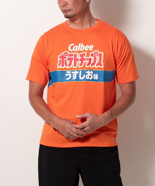 BAYBLO(ベイブロ)の「(SA) カルビーポテトチップス じゃがりこ かっぱえびせんTシャツ(Tシャツ/カットソー・メンズ・クリーム/オレンジ/ブラック/グリーン/レッド・M/L/LL)」の16枚目の写真