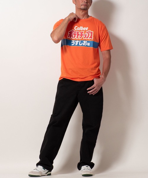 BAYBLO(ベイブロ)の「(SA) カルビーポテトチップス じゃがりこ かっぱえびせんTシャツ(Tシャツ/カットソー・メンズ・クリーム/オレンジ/ブラック/グリーン/レッド・M/L/LL)」の19枚目の写真