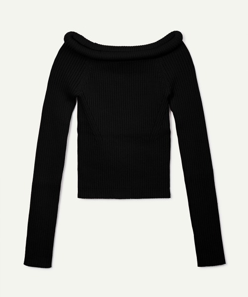 leinwande(ラインヴァンド)の「【leinwande】26AW新作 Tube Knit Off Shoulder / チューブニットオフショルダー(ニット/セーター・レディース・Red/Black/Beige・ONE SIZE)」の2枚目の写真