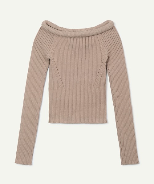 leinwande(ラインヴァンド)の「【leinwande】26AW新作 Tube Knit Off Shoulder / チューブニットオフショルダー(ニット/セーター・レディース・Red/Black/Beige・ONE SIZE)」の1枚目の写真