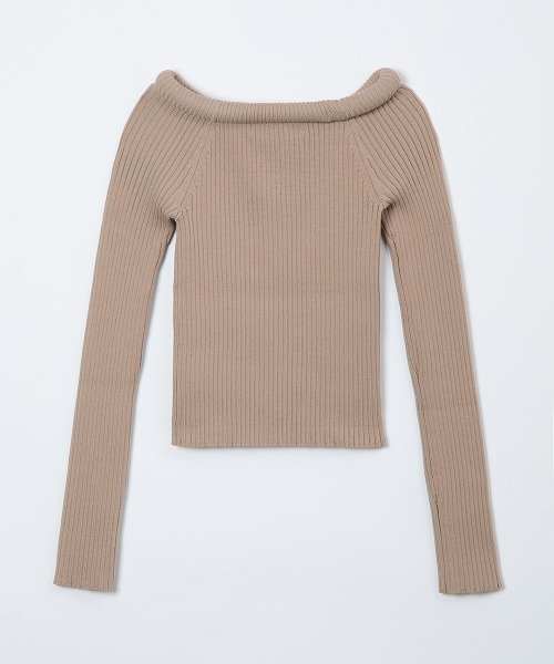 leinwande(ラインヴァンド)の「【leinwande】26AW新作 Tube Knit Off Shoulder / チューブニットオフショルダー(ニット/セーター・レディース・Red/Black/Beige・ONE SIZE)」の9枚目の写真