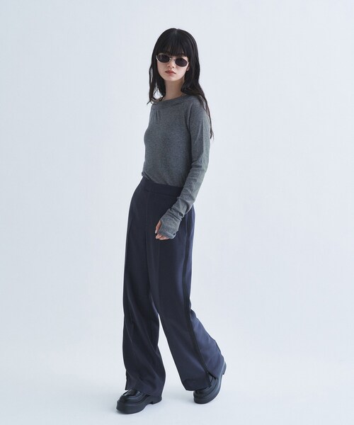 CODE A(コードエー)の「【Re】line zip trousers(その他パンツ・レディース・チャコールグレー/ブラック・34/38/36)」の6枚目の写真