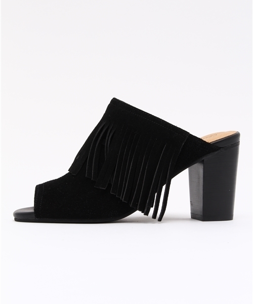 LIMITLESS LUXURY（リミットレスラグジュアリー）の「シープシルキーフリンジサボ◆（その他シューズ・レディース・ベージュ/ブラック/キャメル・36/37/38）」の4枚目の写真