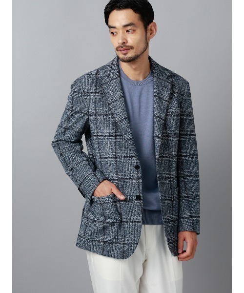 SUIT SQUARE(スーツスクエア)の「クルーネックニット/長袖/ウォッシャブル/抗ピリング/コットンアクリル天竺/無地(ニット/セーター・メンズ・ブルー/ネイビー/ライトグレー・M/S/LL/L)」の10枚目の写真