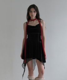 LACE MIXED DRESS [BLACK]