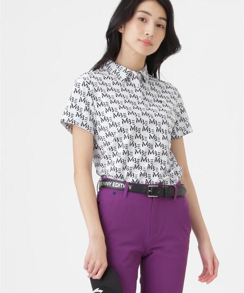 MASTER BUNNY EDITION(マスターバニーエディション)の「36G半袖ポロシャツ (WOMENS)(ポロシャツ・レディース・ブラック/パープル/ホワイト・LARGE/MEDIUM/SMALL)」の2枚目の写真