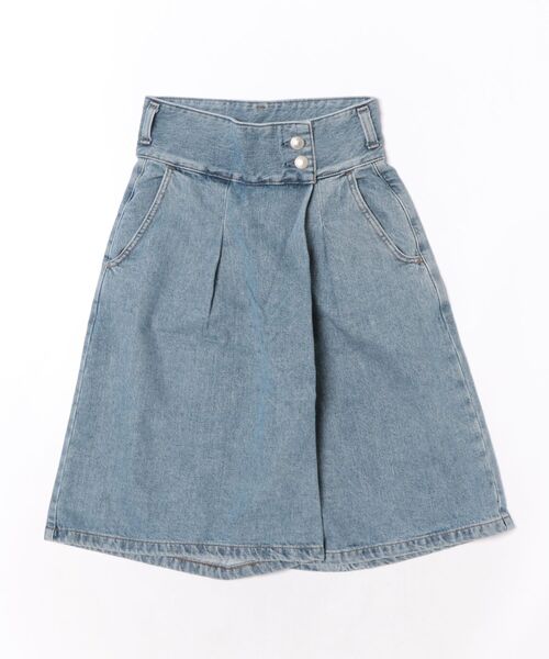 SOMETHING(サムシング)の「【GISELe10月号掲載】atelier SOMETHING WRAP SHORTS/ラップデニムショーツ(デニムパンツ・レディース・インディゴブルー/ライトインディゴブルー・SMALL/MEDIUM)」の4枚目の写真