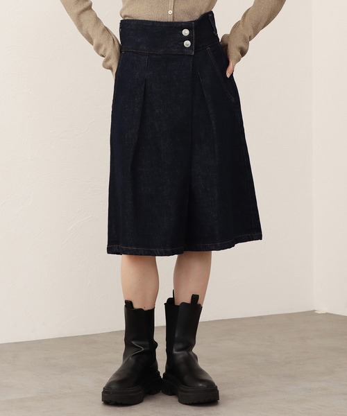 SOMETHING(サムシング)の「【GISELe10月号掲載】atelier SOMETHING WRAP SHORTS/ラップデニムショーツ(デニムパンツ・レディース・インディゴブルー/ライトインディゴブルー・SMALL/MEDIUM)」の14枚目の写真