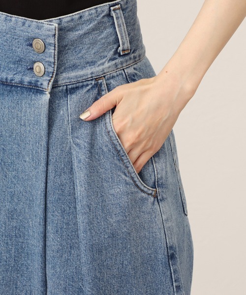 SOMETHING(サムシング)の「【GISELe10月号掲載】atelier SOMETHING WRAP SHORTS/ラップデニムショーツ(デニムパンツ・レディース・インディゴブルー/ライトインディゴブルー・SMALL/MEDIUM)」の10枚目の写真