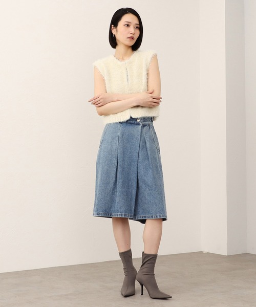 SOMETHING(サムシング)の「【GISELe10月号掲載】atelier SOMETHING WRAP SHORTS/ラップデニムショーツ(デニムパンツ・レディース・インディゴブルー/ライトインディゴブルー・SMALL/MEDIUM)」の8枚目の写真