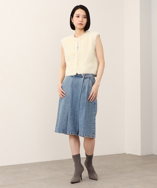 SOMETHING(サムシング)の「【GISELe10月号掲載】atelier SOMETHING WRAP SHORTS/ラップデニムショーツ(デニムパンツ・レディース・インディゴブルー/ライトインディゴブルー・SMALL/MEDIUM)」の6枚目の写真