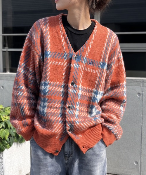BEVERLY HILLS POLO CLUB(ビバリーヒルズポロクラブ)の「【BEVERLY HILLS POLO CLUB】ビバリーヒルズポロクラブ モヘヤタッチニットカーディガン(カーディガン/ボレロ・レディース・オレンジ系/グレー/ブルー系/ブラウン系/ホワイト系/ブラック・FREE)」の6枚目の写真