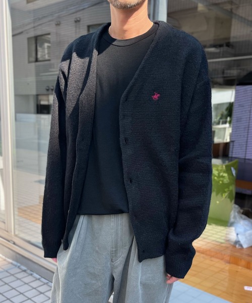 BEVERLY HILLS POLO CLUB(ビバリーヒルズポロクラブ)の「【BEVERLY HILLS POLO CLUB】ビバリーヒルズポロクラブ モヘヤタッチニットカーディガン(カーディガン/ボレロ・レディース・オレンジ系/グレー/ブルー系/ブラウン系/ホワイト系/ブラック・FREE)」の2枚目の写真