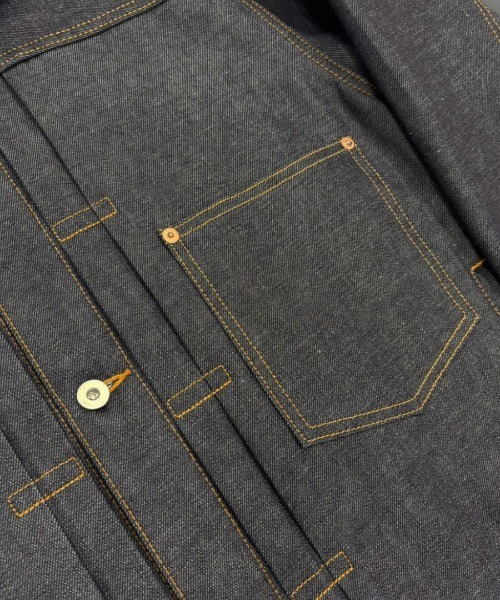UNITED TOKYO(ユナイテッドトウキョウ)の「【新作】SUPIMA DENIM TYPE1 JACKET(ブルゾン・メンズ・ブラック/インディゴブルー・2/1)」の11枚目の写真