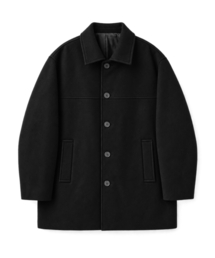 エヴァン ウールブレンドハーフコート(BLACK)