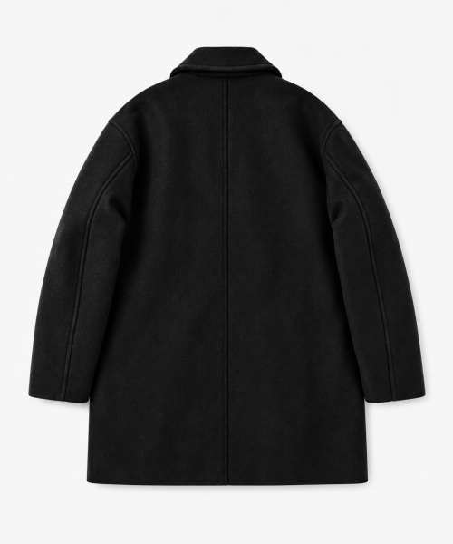 GRAYBLVD(グレイブラバット)の「エヴァン ウールブレンドハーフコート(BLACK)(チェスターコート・レディース・その他・LARGE/MEDIUM/X-LARGE)」の2枚目の写真