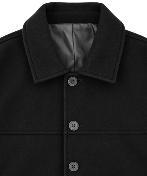 GRAYBLVD(グレイブラバット)の「エヴァン ウールブレンドハーフコート(BLACK)(チェスターコート・レディース・その他・LARGE/MEDIUM/X-LARGE)」の3枚目の写真
