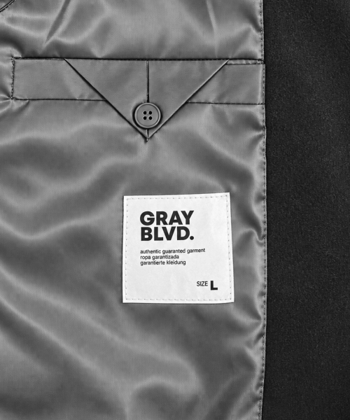 GRAYBLVD(グレイブラバット)の「エヴァン ウールブレンドハーフコート(BLACK)(チェスターコート・レディース・その他・LARGE/MEDIUM/X-LARGE)」の5枚目の写真