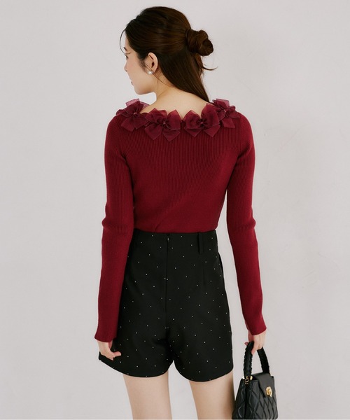 tocco closet(トッコ クローゼット)の「キラキラホットフィックスストレッチショートパンツ(その他パンツ・レディース・モカ/ブラック/ライトベージュ・M)」の10枚目の写真