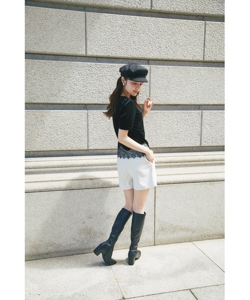 tocco closet(トッコ クローゼット)の「キラキラホットフィックスストレッチショートパンツ(その他パンツ・レディース・モカ/ブラック/ライトベージュ・M)」の22枚目の写真