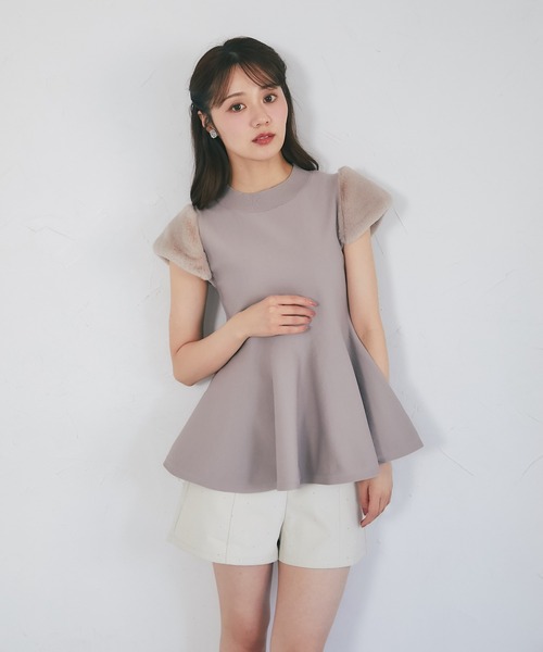 tocco closet(トッコ クローゼット)の「キラキラホットフィックスストレッチショートパンツ(その他パンツ・レディース・モカ/ブラック/ライトベージュ・M)」の20枚目の写真