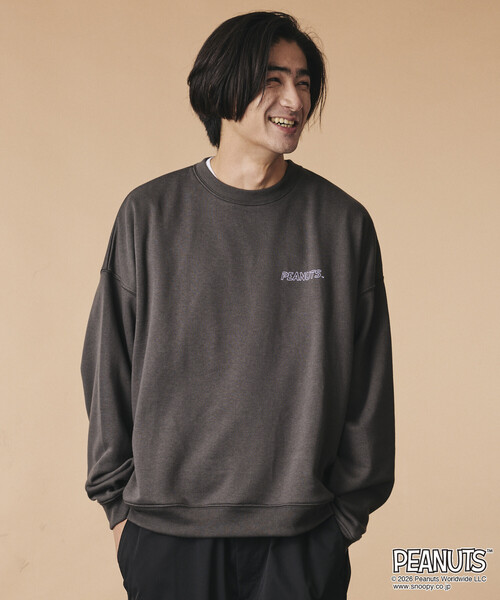 FREAK'S STORE(フリークスストア)の「限定展開 PEANUTS 別注 ビックシルエット フラワー スウェット(スウェット・メンズ・ピンク/グレー/ネイビー/チャコールグレー・SMALL/LARGE/MEDIUM)」の8枚目の写真