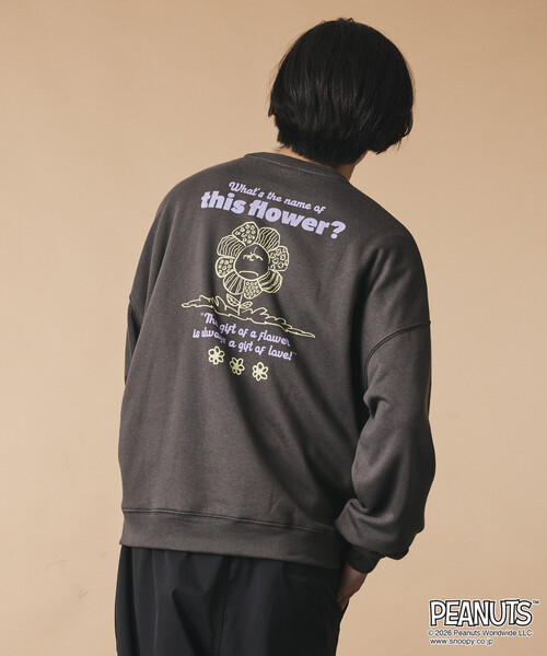 FREAK'S STORE(フリークスストア)の「限定展開 PEANUTS 別注 ビックシルエット フラワー スウェット(スウェット・メンズ・ピンク/グレー/ネイビー/チャコールグレー・SMALL/LARGE/MEDIUM)」の11枚目の写真