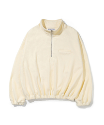 Express Holiday（エクスプレスホリデー）の「ブラッシュドコットンシェルハーフジップ_アイボリー（スウェット）」