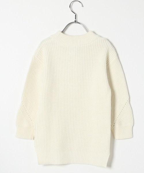 GLOBAL WORK（グローバルワーク）の「【キッズ】７ゲージボトルネックニット長袖/727301 （ニット/セーター・キッズ・グレー/ホワイト/ピンク・LARGE/SMALL/MEDIUM/X-LARGE）」の4枚目の写真