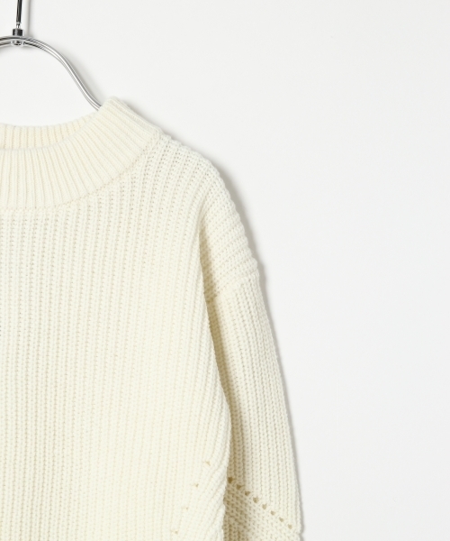 GLOBAL WORK（グローバルワーク）の「【キッズ】７ゲージボトルネックニット長袖/727301 （ニット/セーター・キッズ・グレー/ホワイト/ピンク・LARGE/SMALL/MEDIUM/X-LARGE）」の6枚目の写真