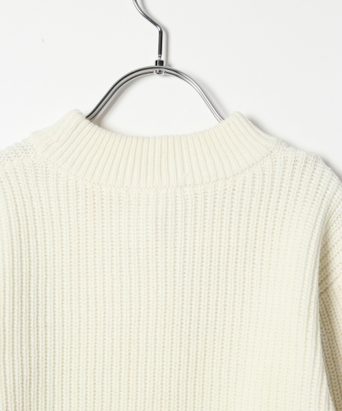 GLOBAL WORK（グローバルワーク）の「【キッズ】７ゲージボトルネックニット長袖/727301 （ニット/セーター・キッズ・グレー/ホワイト/ピンク・LARGE/SMALL/MEDIUM/X-LARGE）」の9枚目の写真