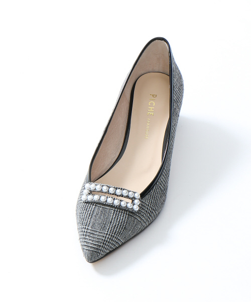 PICHE ABAHOUSE（ピシェ アバハウス）の「パールチャンキーヒールパンプス（パンプス・レディース・ブラック/ピンクベージュ/その他/ボルドー・39/36/37/38/35/34/40）」の9枚目の写真