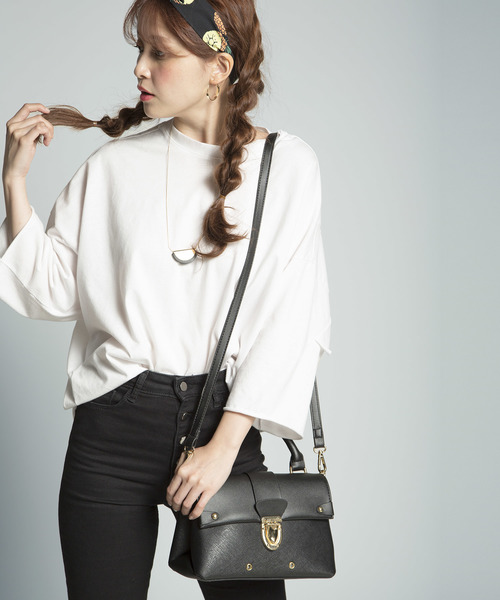 PLAIN CLOTHING（プレーンクロージング）の「ワンハンドルハンドバッグ/ショルダーバッグ【PLAIN CLOTHING】（ショルダーバッグ・レディース・ライトグレー/キャメル/アイボリー/ブラック・FREE）」の21枚目の写真